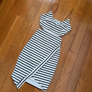Striped Cut Out dress